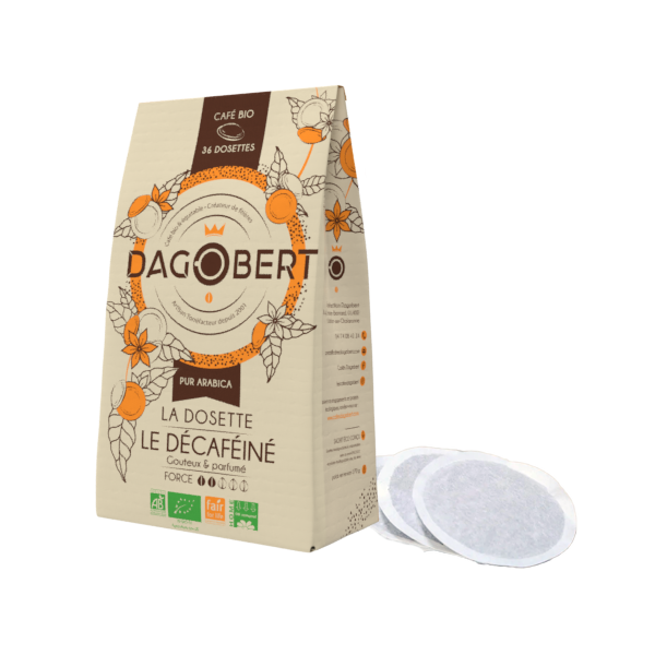 Les Cafés Dagobert -- Dosettes décaféiné 100% arabica, bio et équitable - dosette
